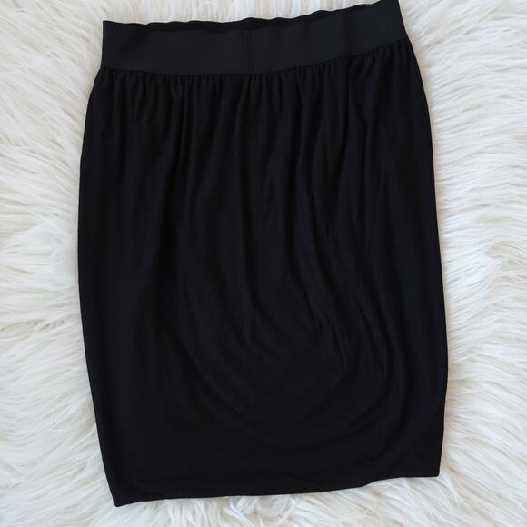 NEW Gap Tulip Skirt Black Elastic Waist Stretch Rayon Small - Picture 2 of 10